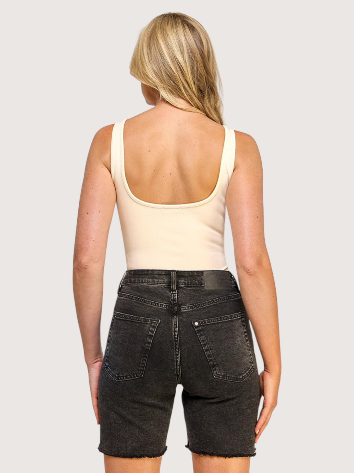 Ribbed Tank Bodysuit | Cream