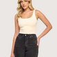 Ribbed Tank Bodysuit | Cream