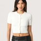 Cropped Knit Cardigan