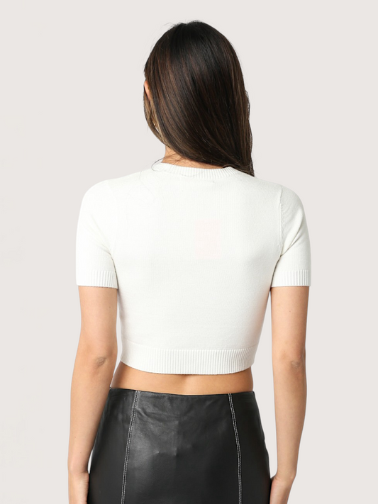 Cropped Knit Cardigan