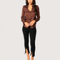 High Waisted Slit Pant