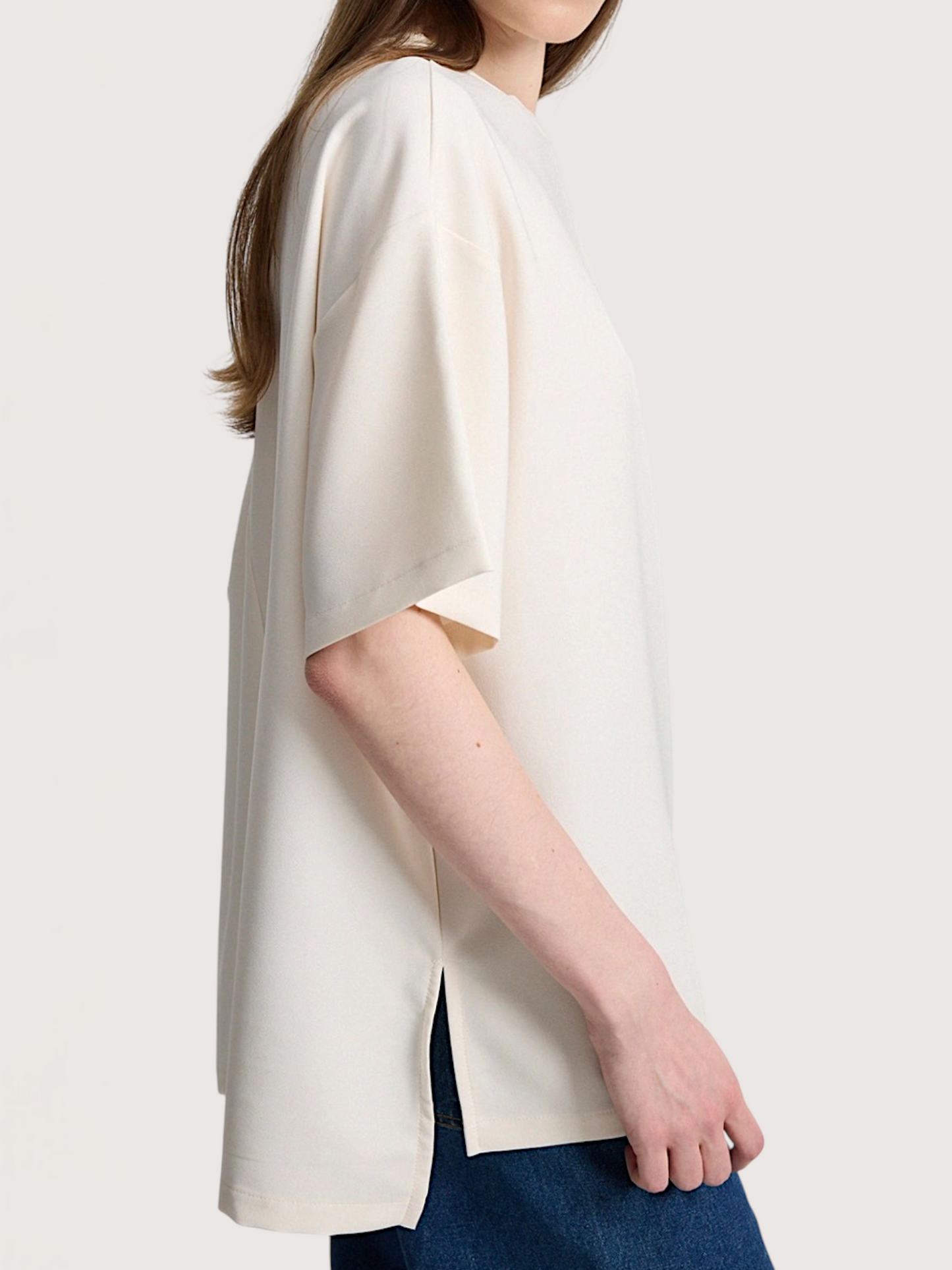 Boxy Crepe Tee