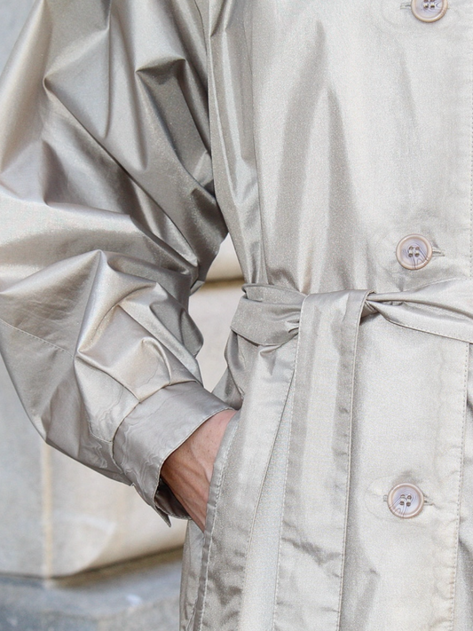 Beau Padded Shoulder Trench