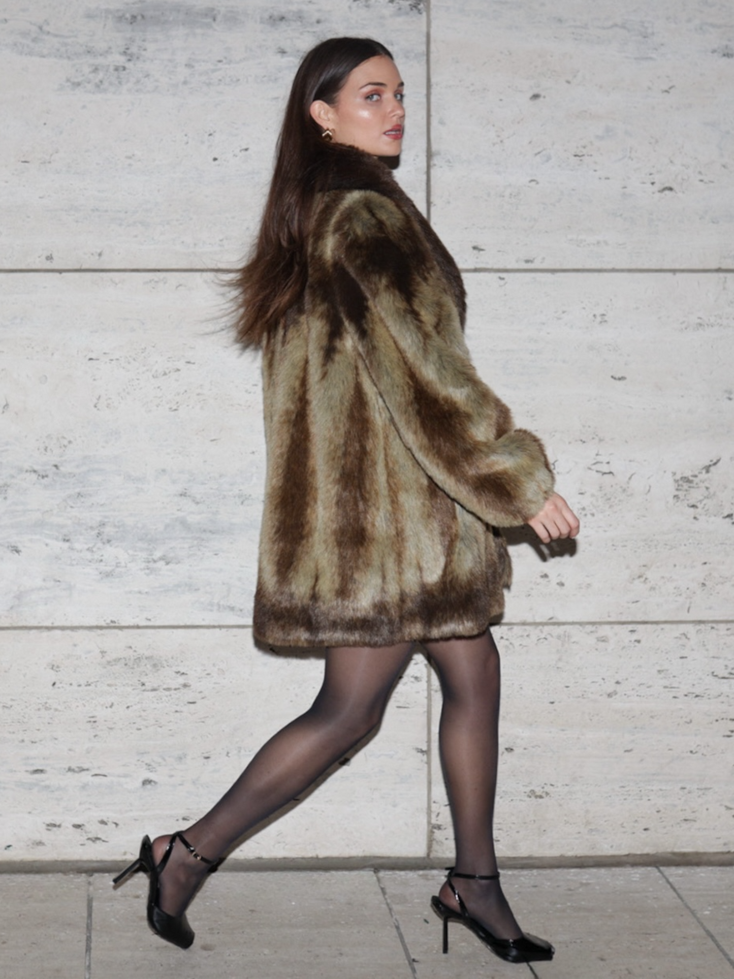Olympia Tie Dye Fur Coat