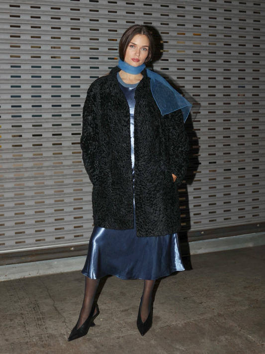 Marlee Waved Fur Coat