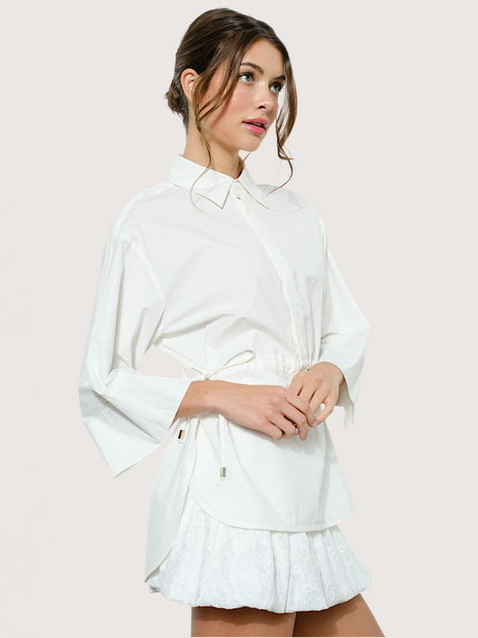 Drawstring Tunic Top