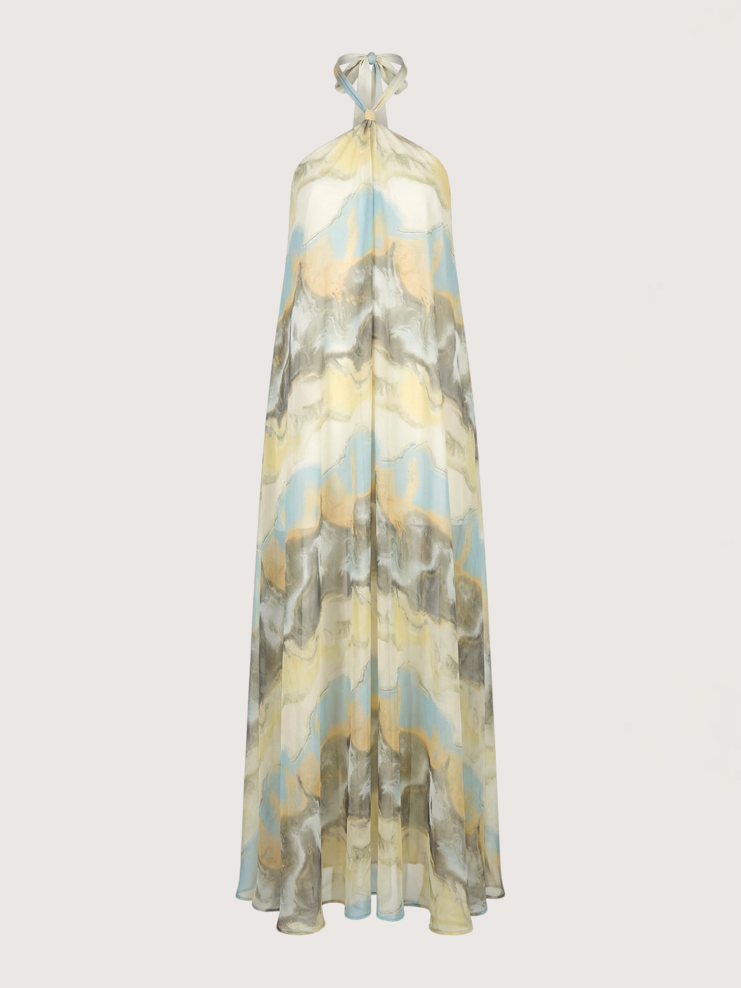 Chiffon Halter Maxi Dress