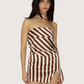 Satin Stripe Tube Top
