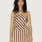 Satin Stripe Tube Top