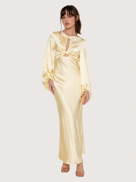 Balloon Sleeve Maxi Dress