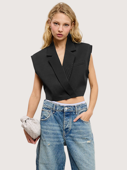 Cropped Waistcoat Vest