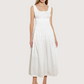 Smocked Midi Dress | White