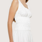 Smocked Midi Dress | White