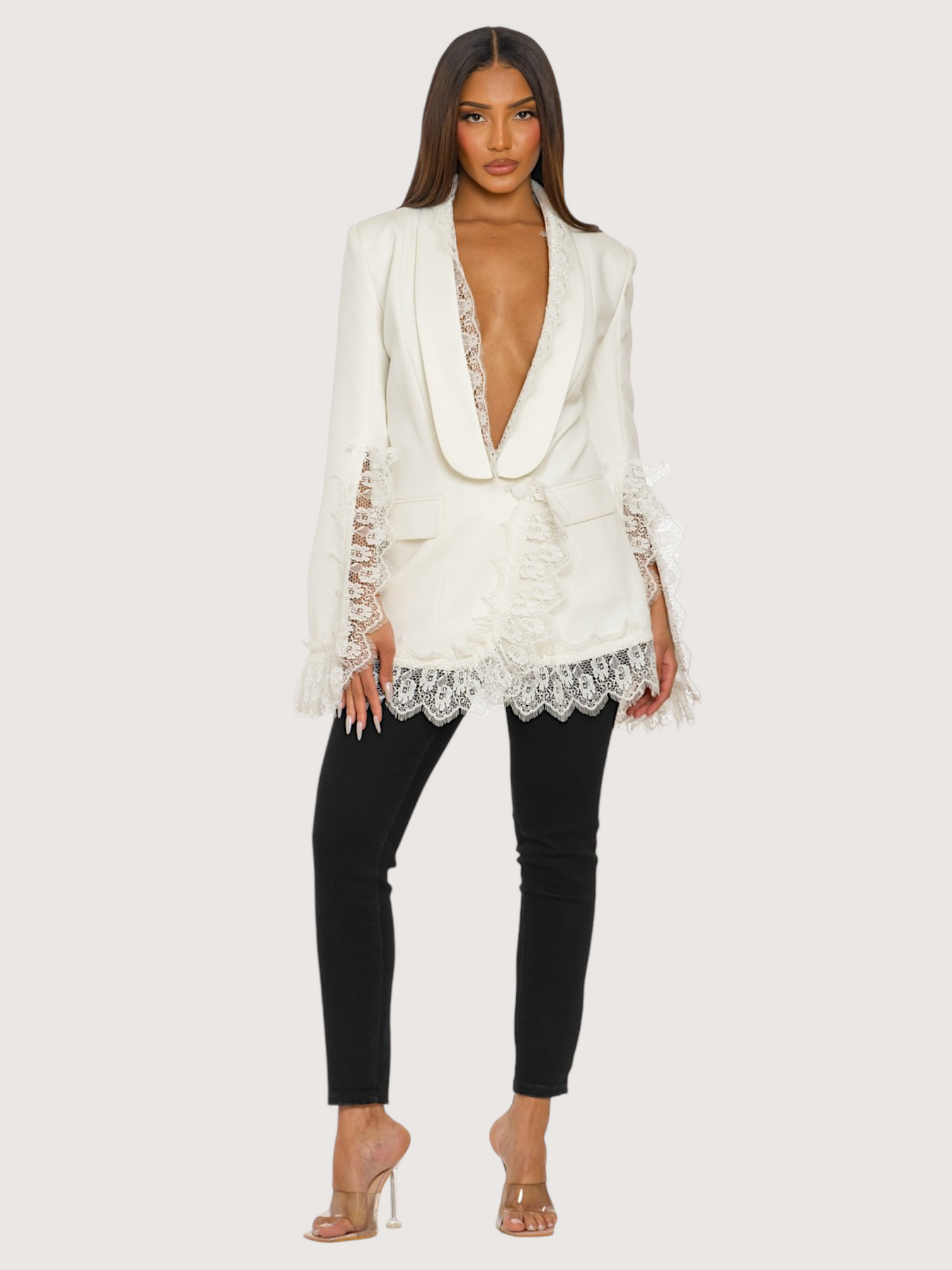 Lace Trim Blazer