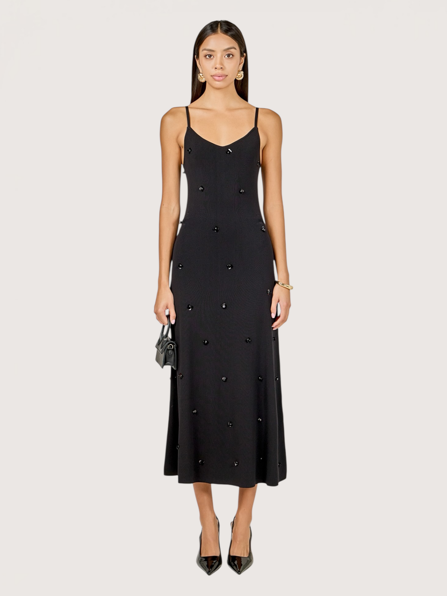 Sequin Knit Midi Dress