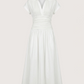 Ruched Waist Poplin Dress