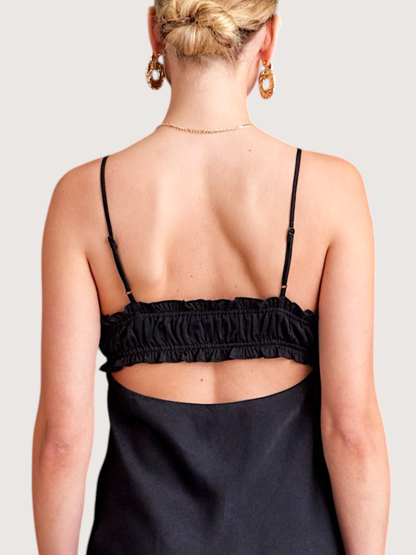 Ruffle Trim Maxi Dress