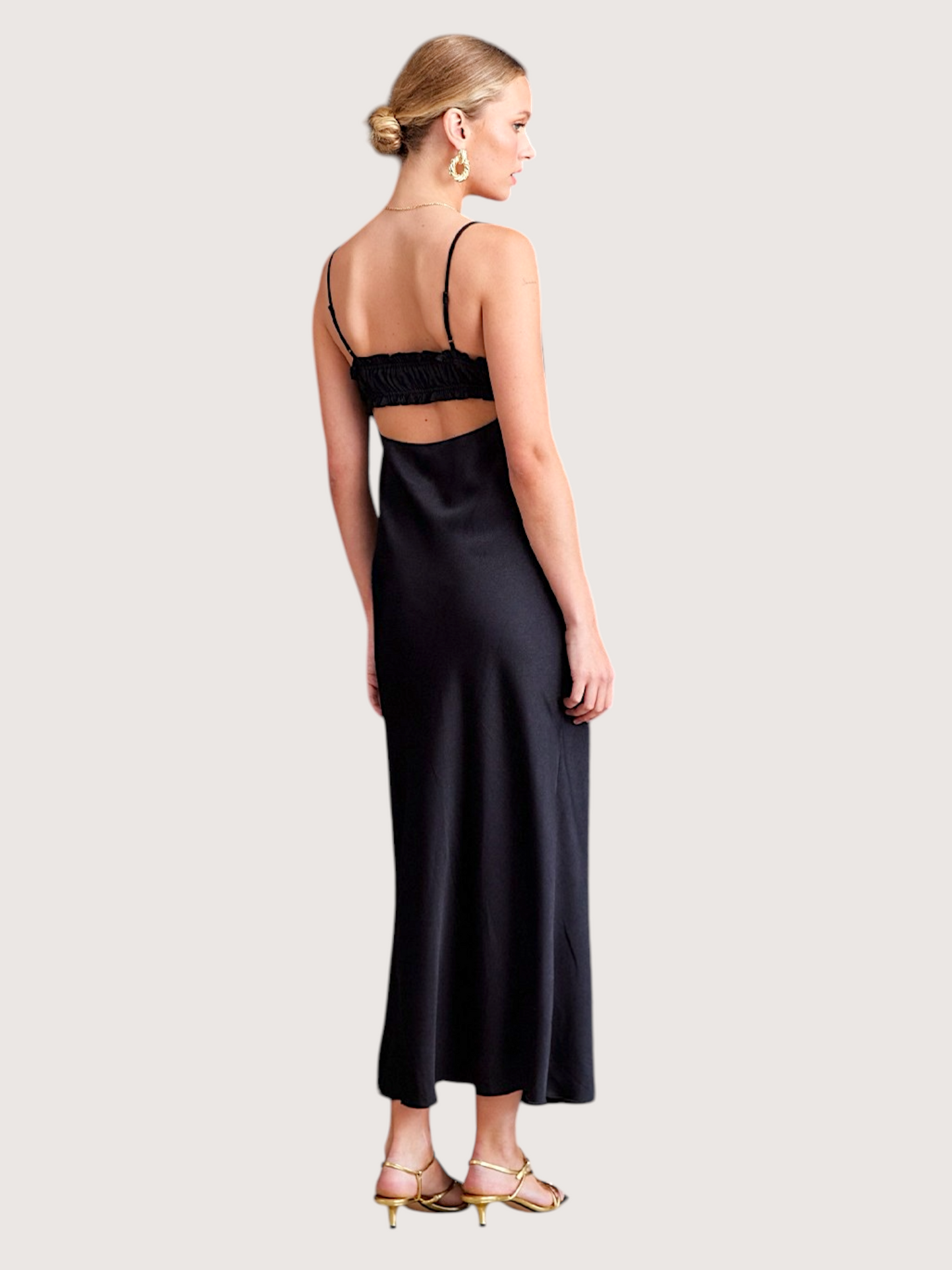 Ruffle Trim Maxi Dress