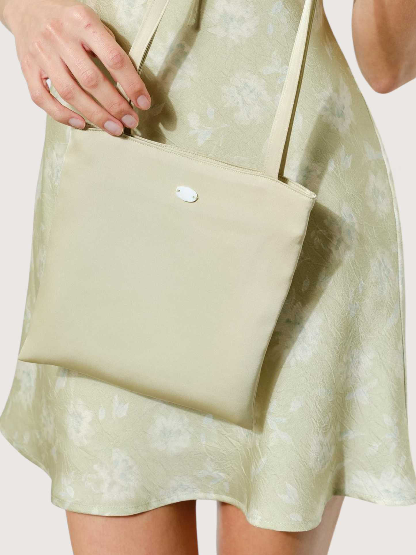 Leda Satin Mini Tote | Sage
