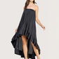 Ruffle Trim High Low Dress