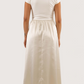 Contrast Satin Midi Dress | Ivory