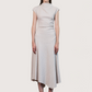 Crinkle Cap Sleeve Dress | Ecru