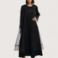 Belted Organza Overlay