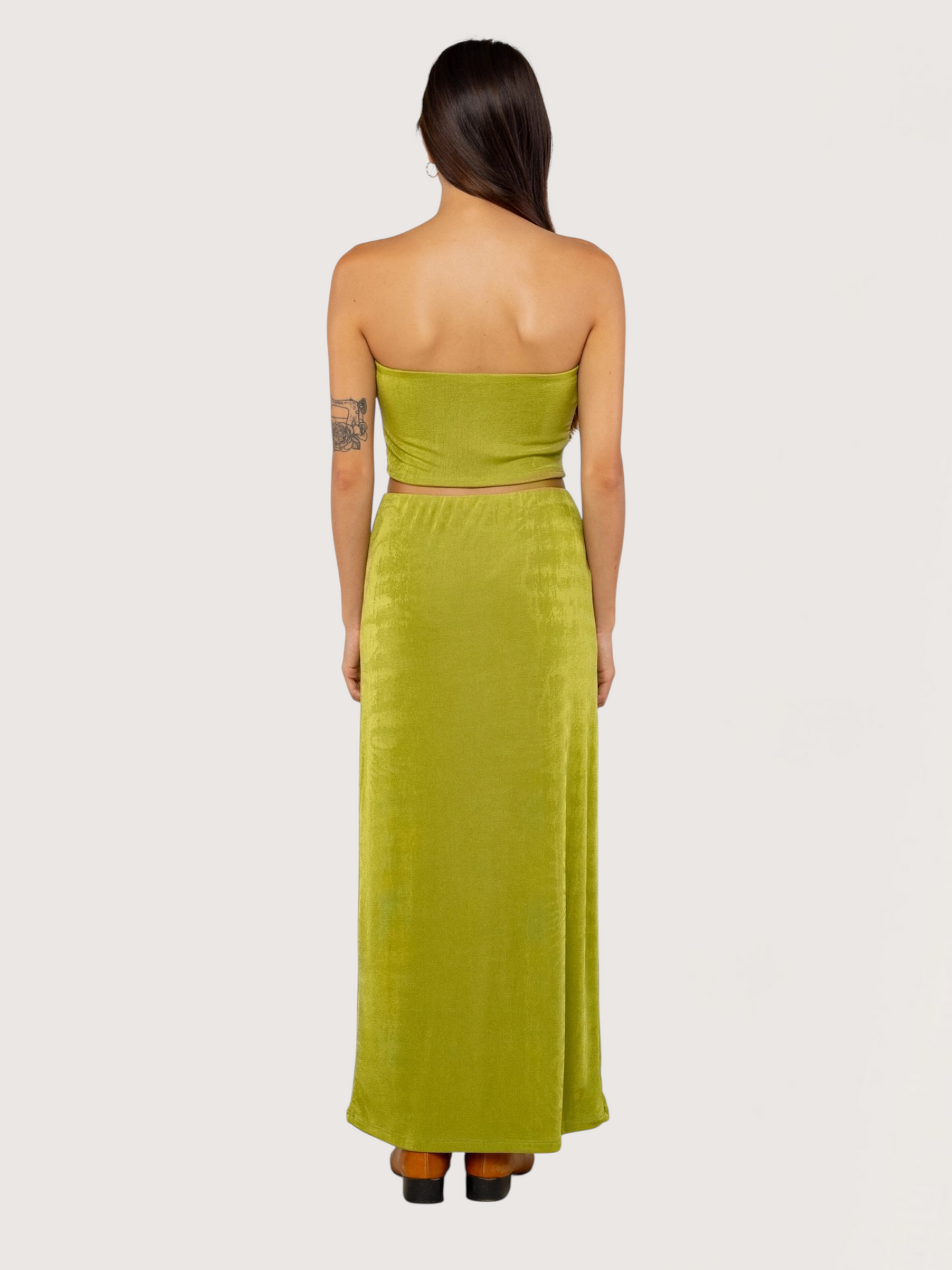 Teagan Maxi Skirt | Lime