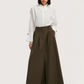 Wide Flare Maxi Skirt