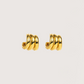 Chunky Ridge Hoop | Gold