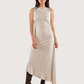 Asymmetrical Hem Boatneck Dress