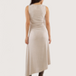 Asymmetrical Hem Boatneck Dress