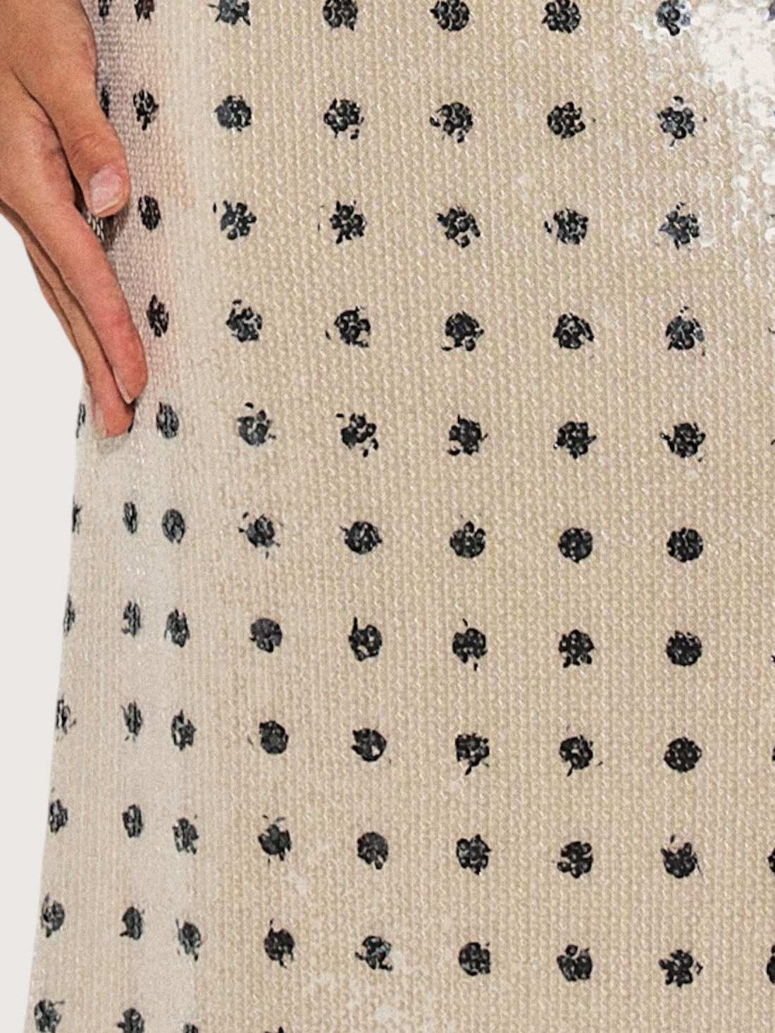 Sequin Dotted Pencil Skirt
