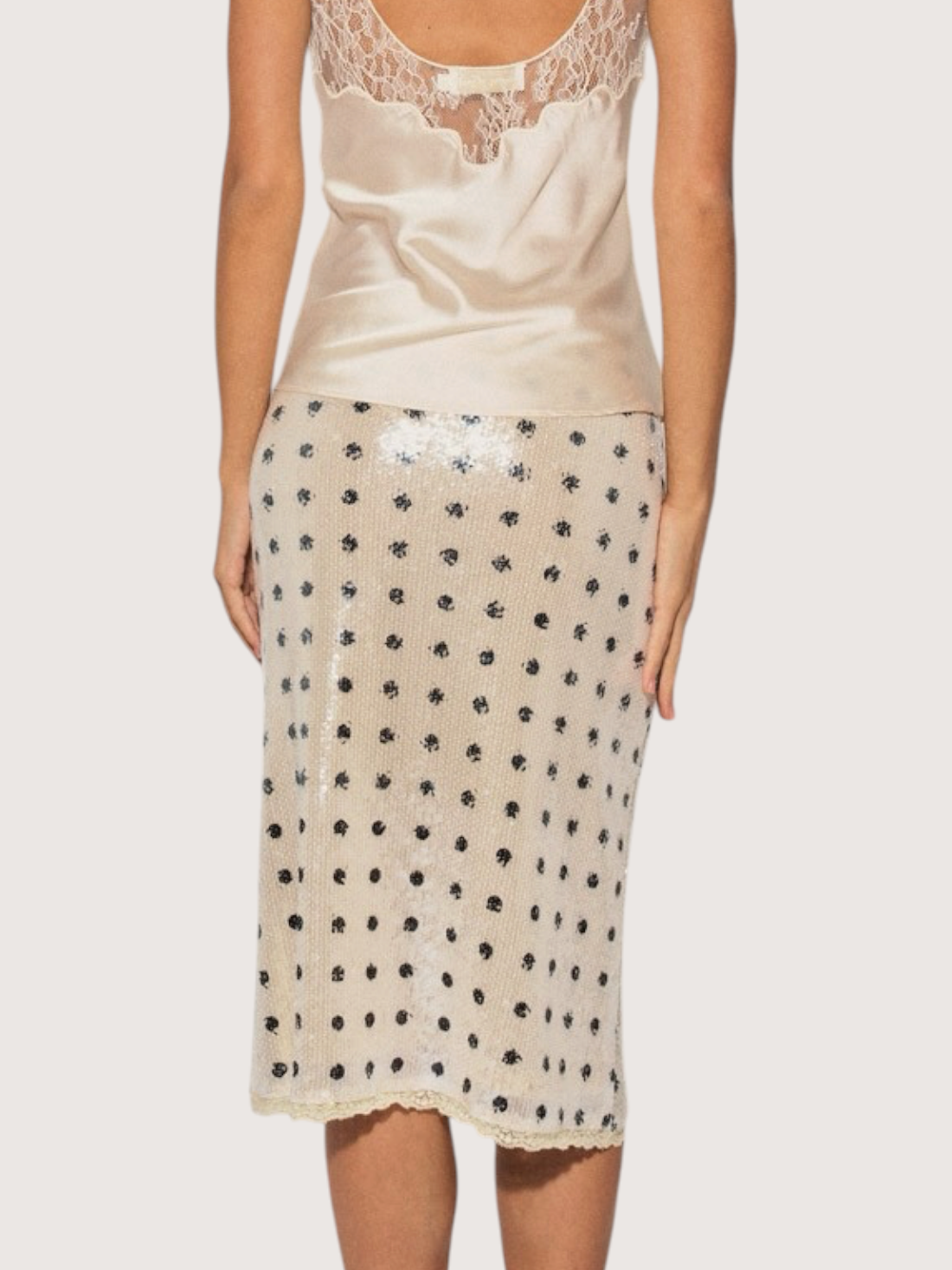 Sequin Dotted Pencil Skirt