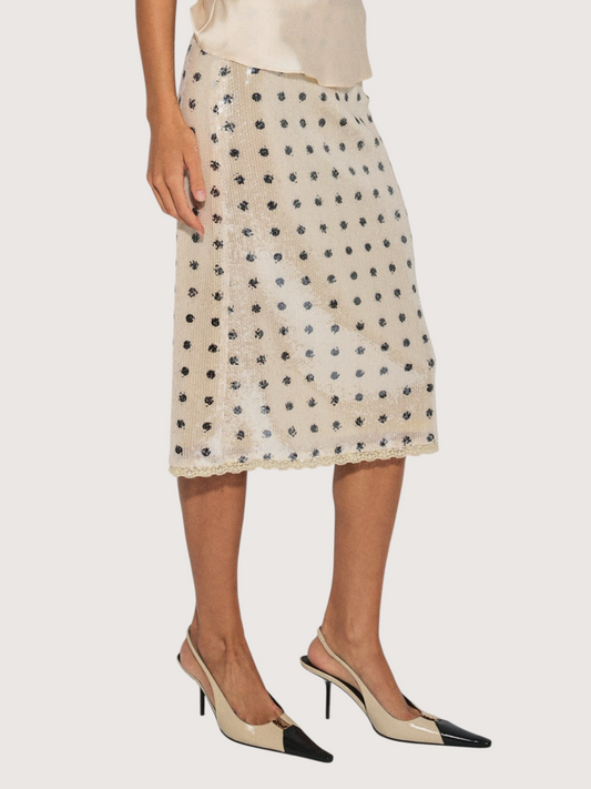 Sequin Dotted Pencil Skirt