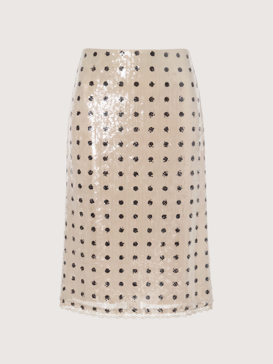 Sequin Dotted Pencil Skirt