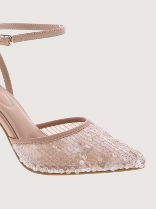 Sequin Pointed Toe Pump