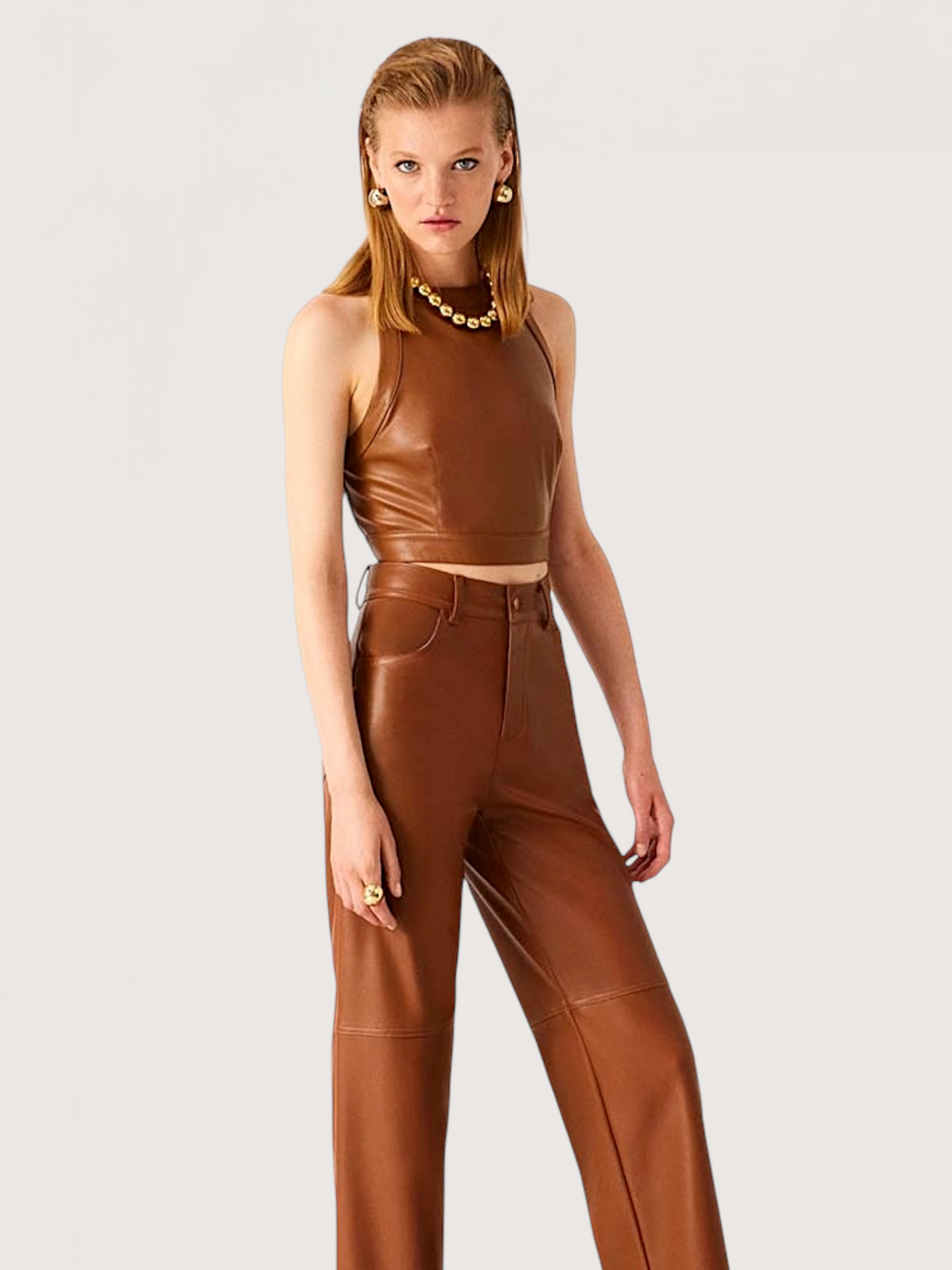 Leather Crop Top