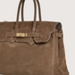 Elizabeth Suede Carry All | Taupe