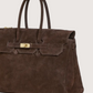 Elizabeth Suede Carry All | Brown