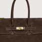 Elizabeth Suede Carry All | Brown
