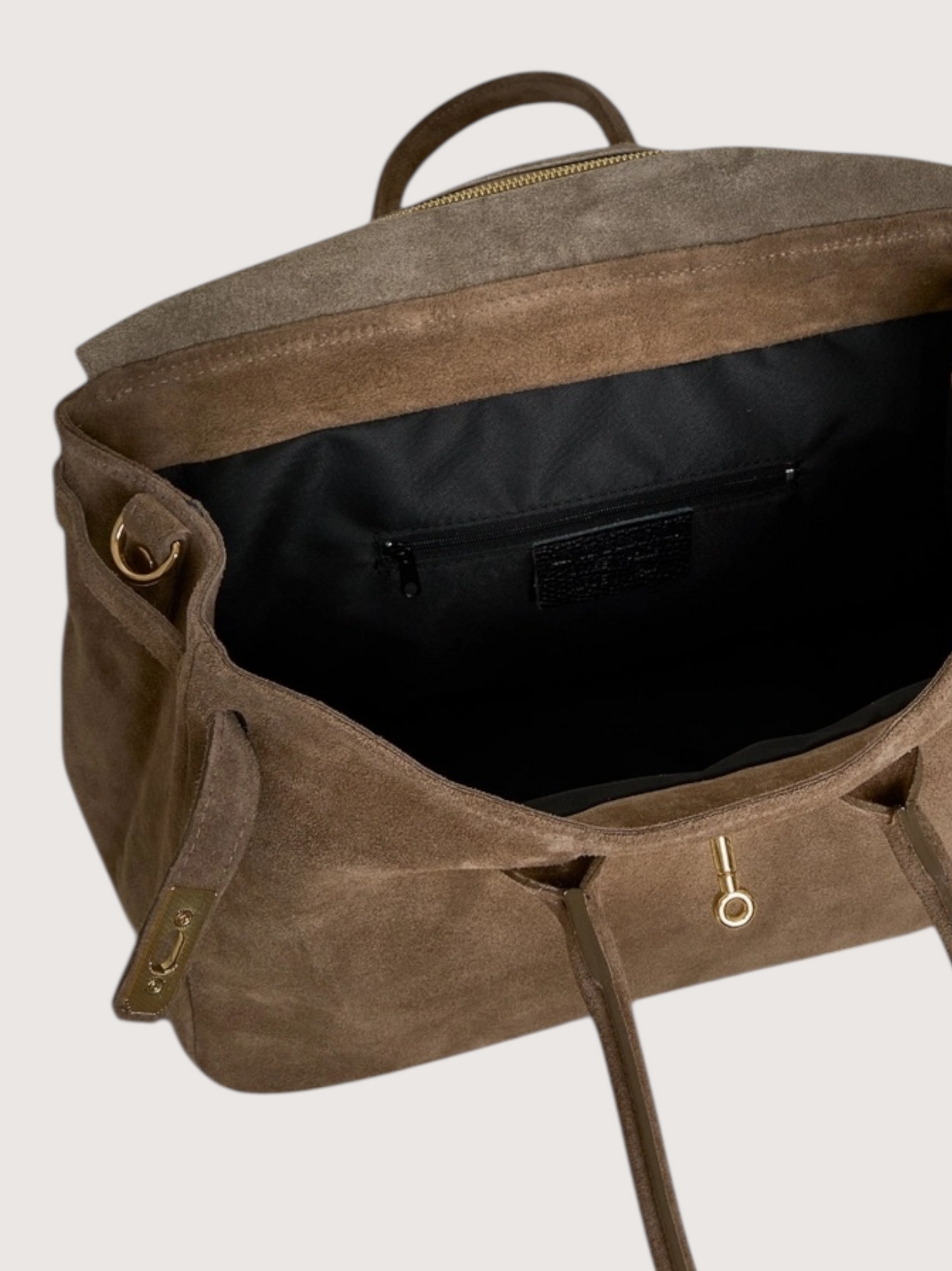 Elizabeth Suede Carry All | Taupe