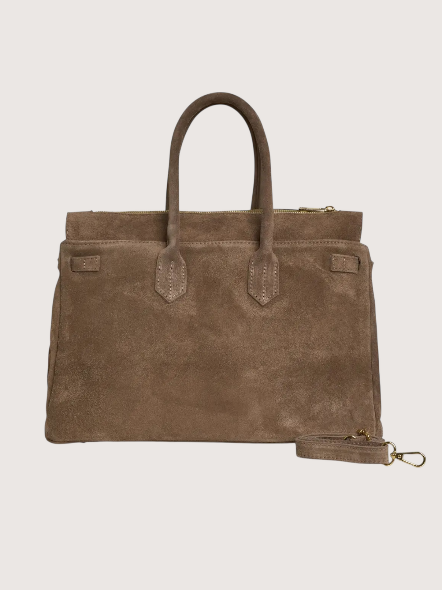 Elizabeth Suede Carry All | Taupe
