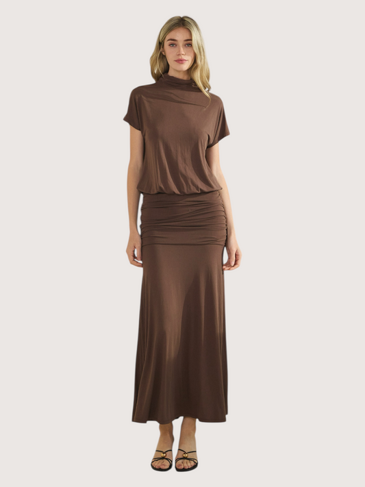 Draped Back Jersey Maxi