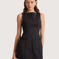 Boat Neck Bow Dress | Black