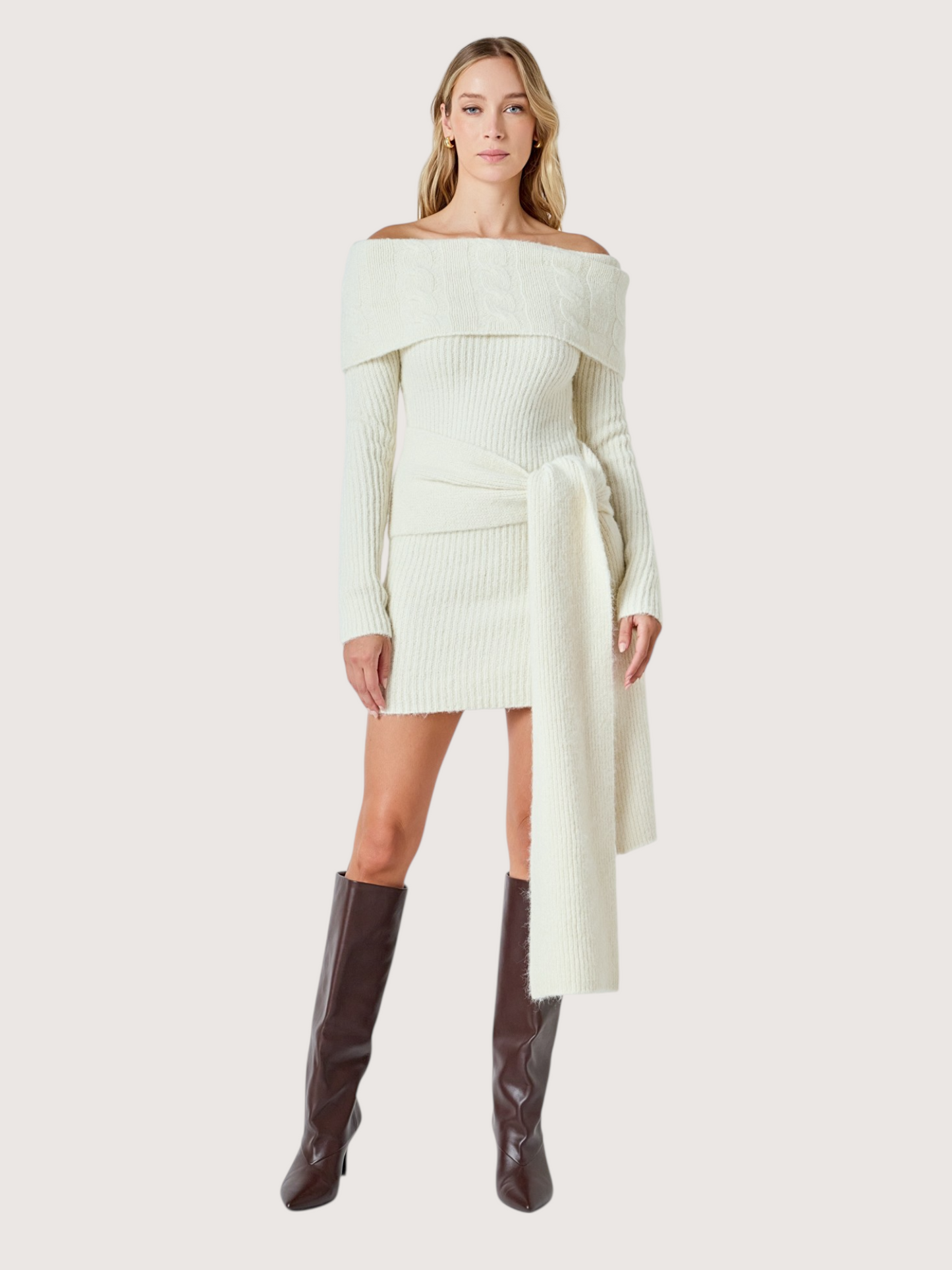 Fold Over Knit Dress