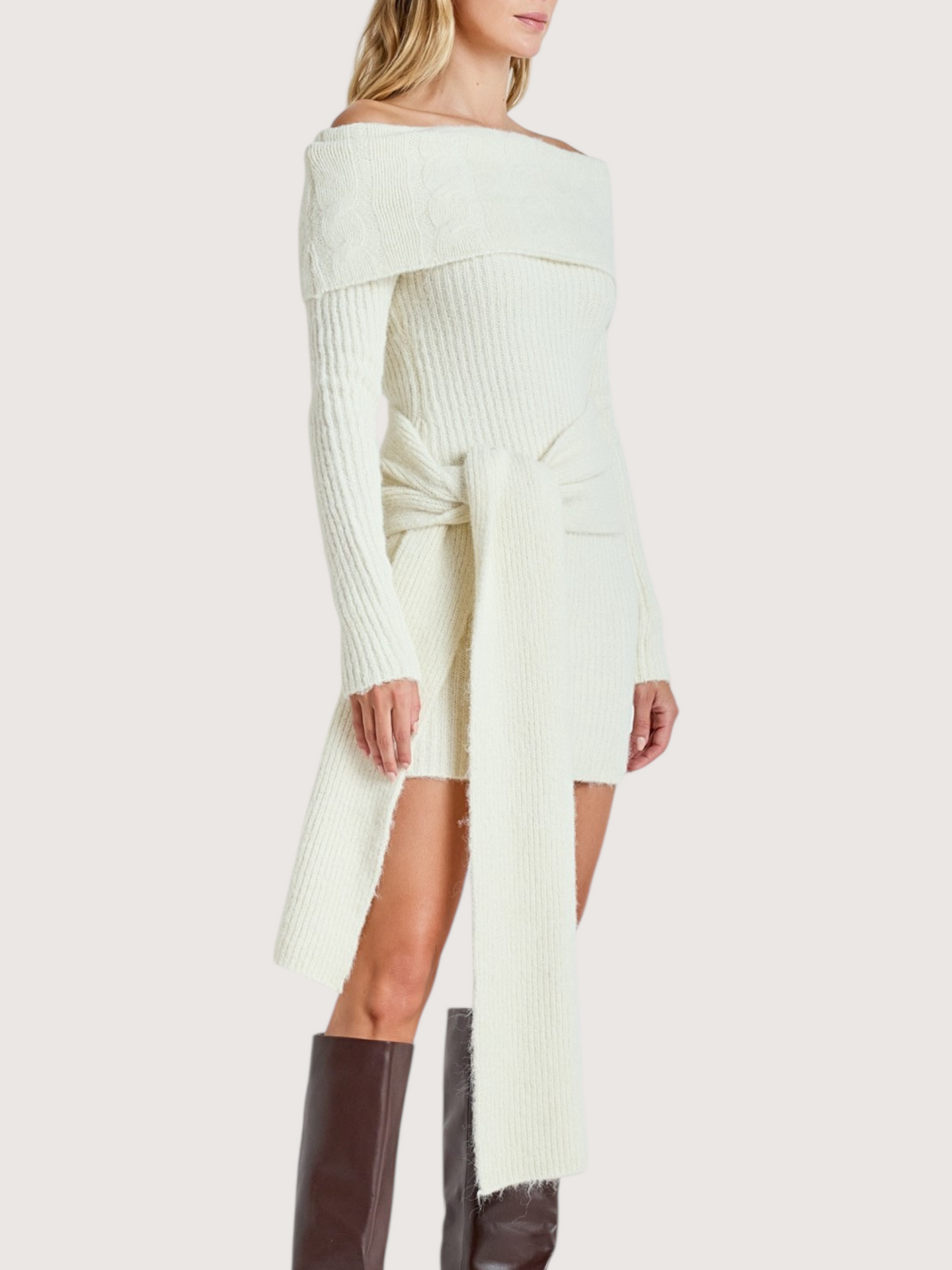 Fold Over Knit Dress