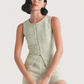 Linen Frayed Waistcoat