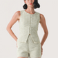 Linen Frayed Waistcoat