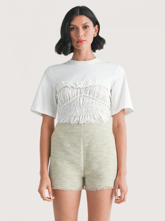 Linen Frayed Shorts